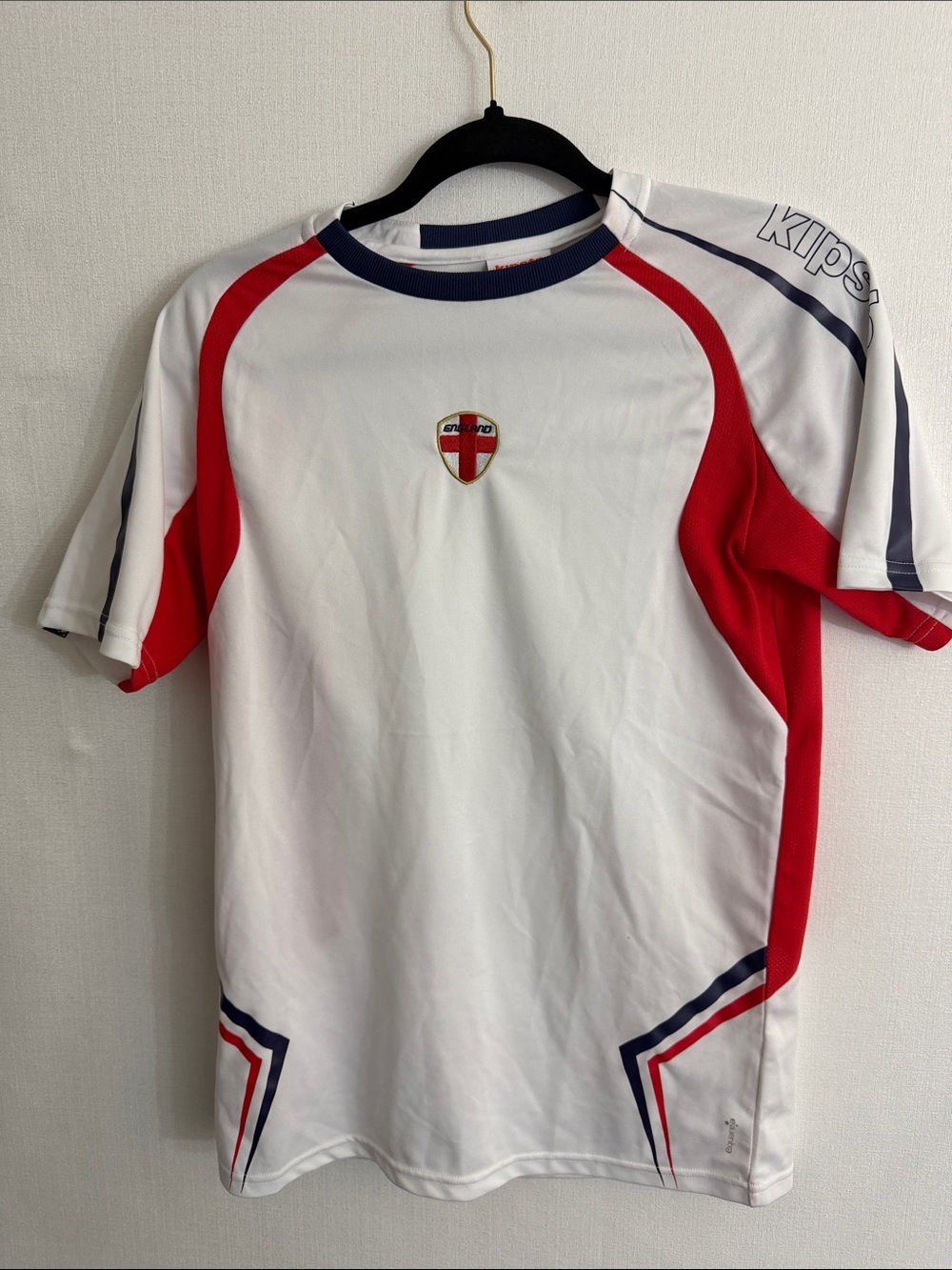 Boy’s White and Red Athletic Jersey with Navy Trim